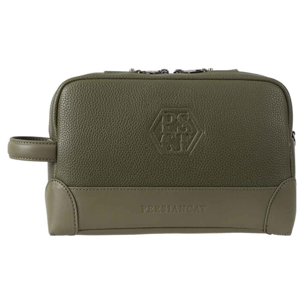 페르시안캣 남성용 스터드 포인트 헥사 로고 골프 파우치, 카키, 1개 171,140원