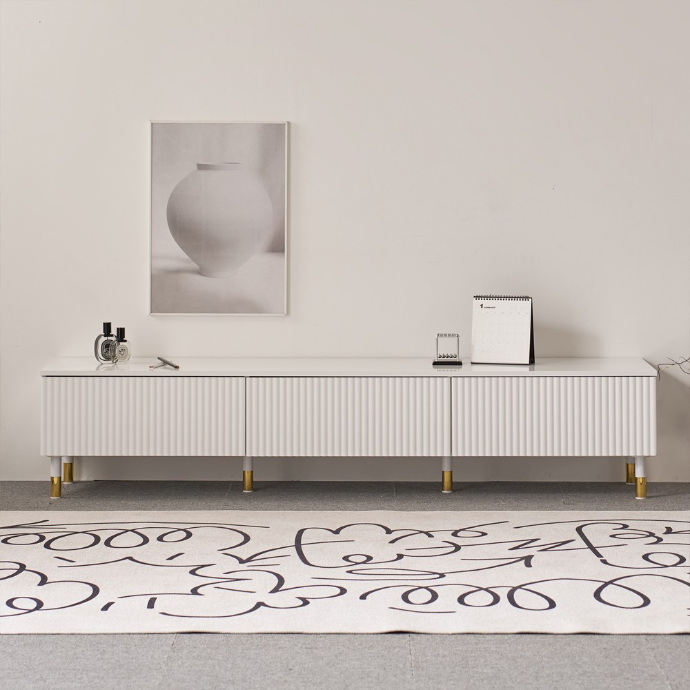 파로마 네오 로디 1800 템바보드 서랍 거실장, 화이트 129,000원