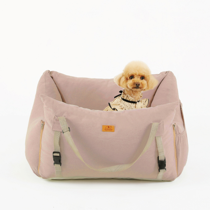 리토토 강아지 중형 대형 카시트 애견 차시트 조수석 이동가방 드라이빙킷 반려견 자동차시트, 핑크베이지, 1세트 57,000원