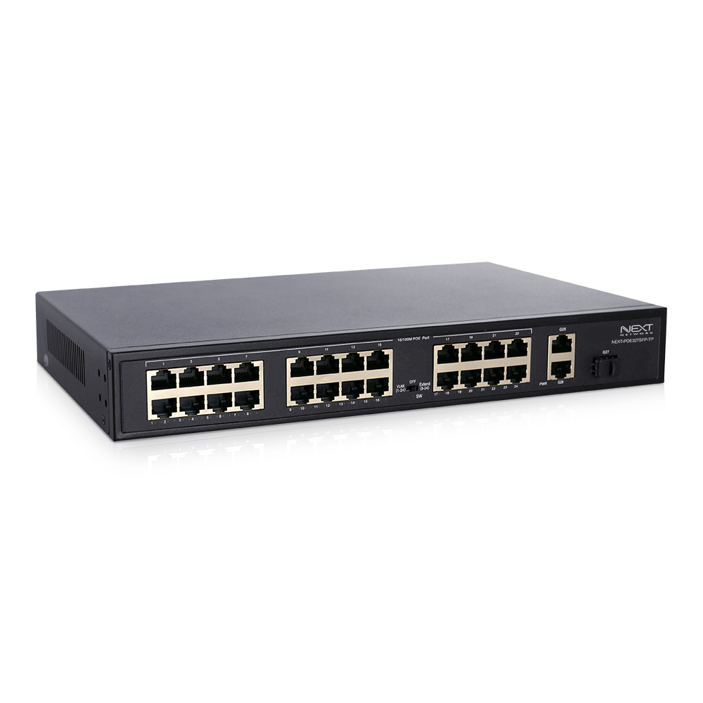 NEXT-POE327SFP-TP 24포트 GbE 2 TP 1 SFP POE 스위치 179,000원