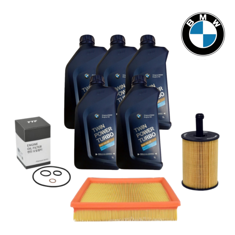[순정] BMW 5시리즈 F10 0W30 엔진오일 + TTF오일필터 + 에어필터 세트, 1개, 520d (N47) 163,000원