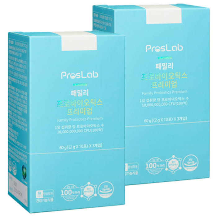 [공식] 프로스랩 패밀리 프로바이오틱스 프리미엄 100억 유산균, 60g, 2개 138,000원