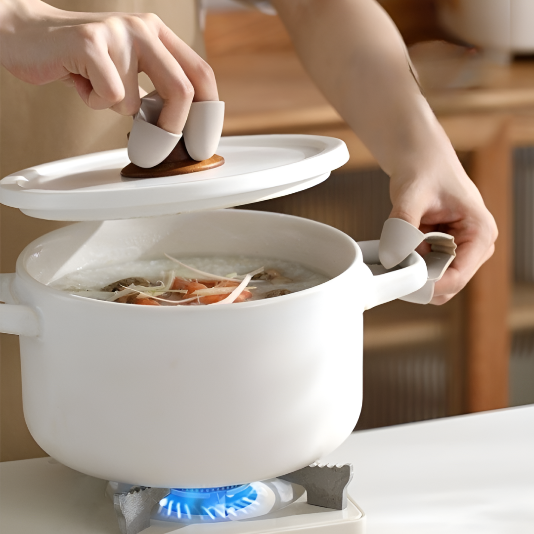 체리닷컴 주방 실리콘 오븐 냄비손잡이 커버 엄지장갑, 2P, 베이지 5,800원