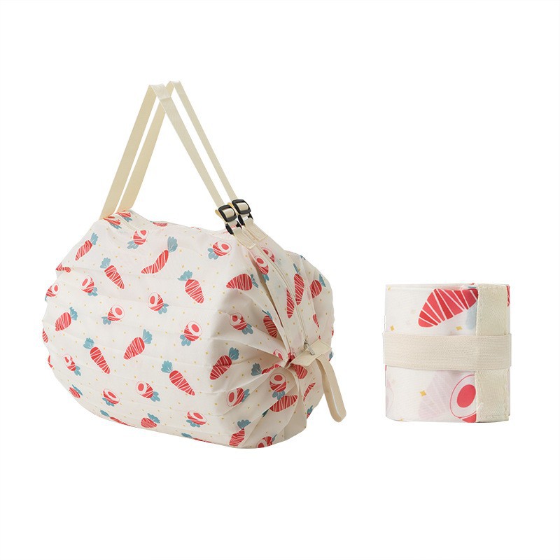 코지로움 포켓 접이식 5초 장바구니 휴대용 폴딩 쇼핑백 대용량 여행 쇼핑 마트, 당근, 1개 5,700원