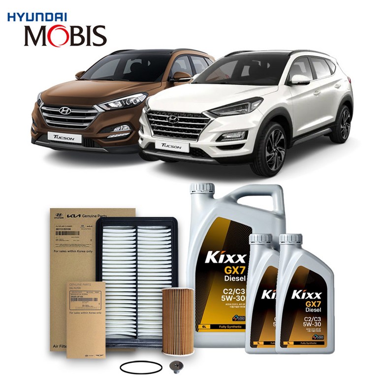 올뉴 투싼 TL 2.0 디젤 (15-20년식) 킥스합성유+순정필터세트 5W30, 1개 106,390원