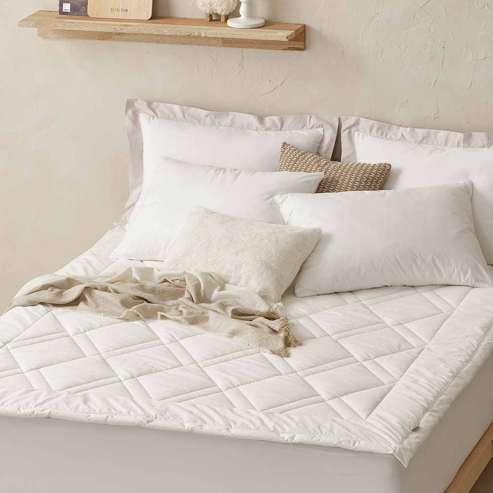 에어룸 순면 양모 침대패드, 크림화이트 55,190원