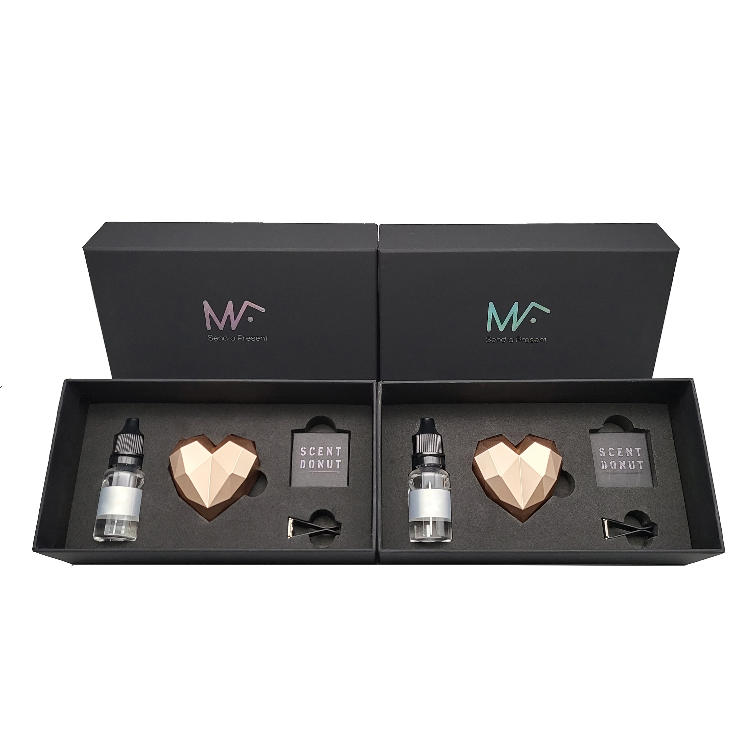 엠퓨처 차량용 하트 방향제 매트 로즈골드 2p + 오일 15ml x 2p + 3cm 클립 2p + 오일솜 2p 23,900원