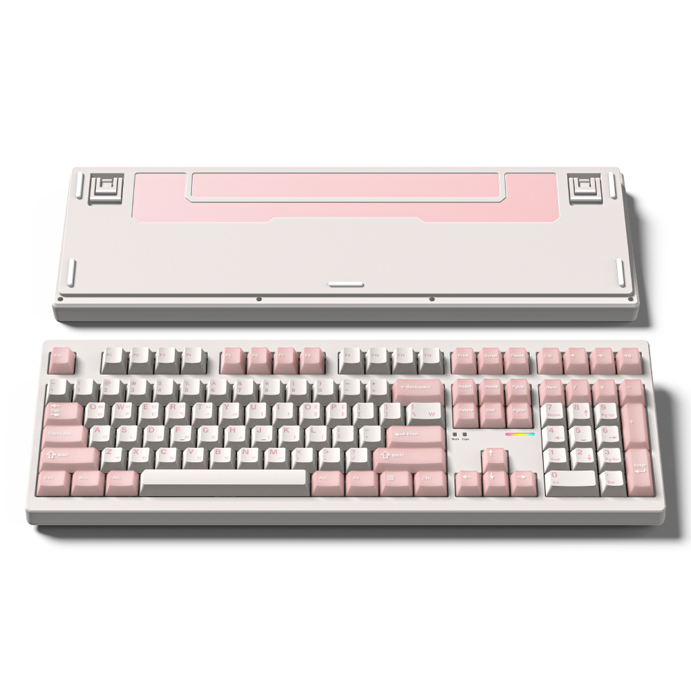 FL-ESPORTS FL-ESPORTS NX108 유무선 블루투스 풀배열 기계식 키보드 크림 핑크 저소음 스노우축 82,000원