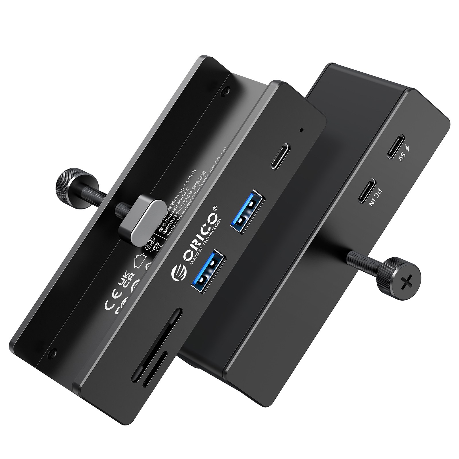 오리코 6 in 1 C타입 USB 3.2 10Gbps SD/TF DIY 설치 알루미늄 멀티허브 MH5PC, 블랙 32,000원
