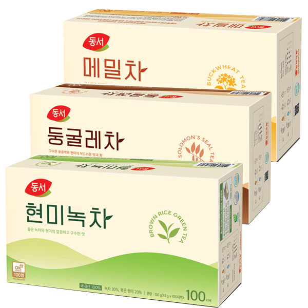 동서 현미녹차100T+둥글레차100T+메밀차100T 1.5ml 18,980원