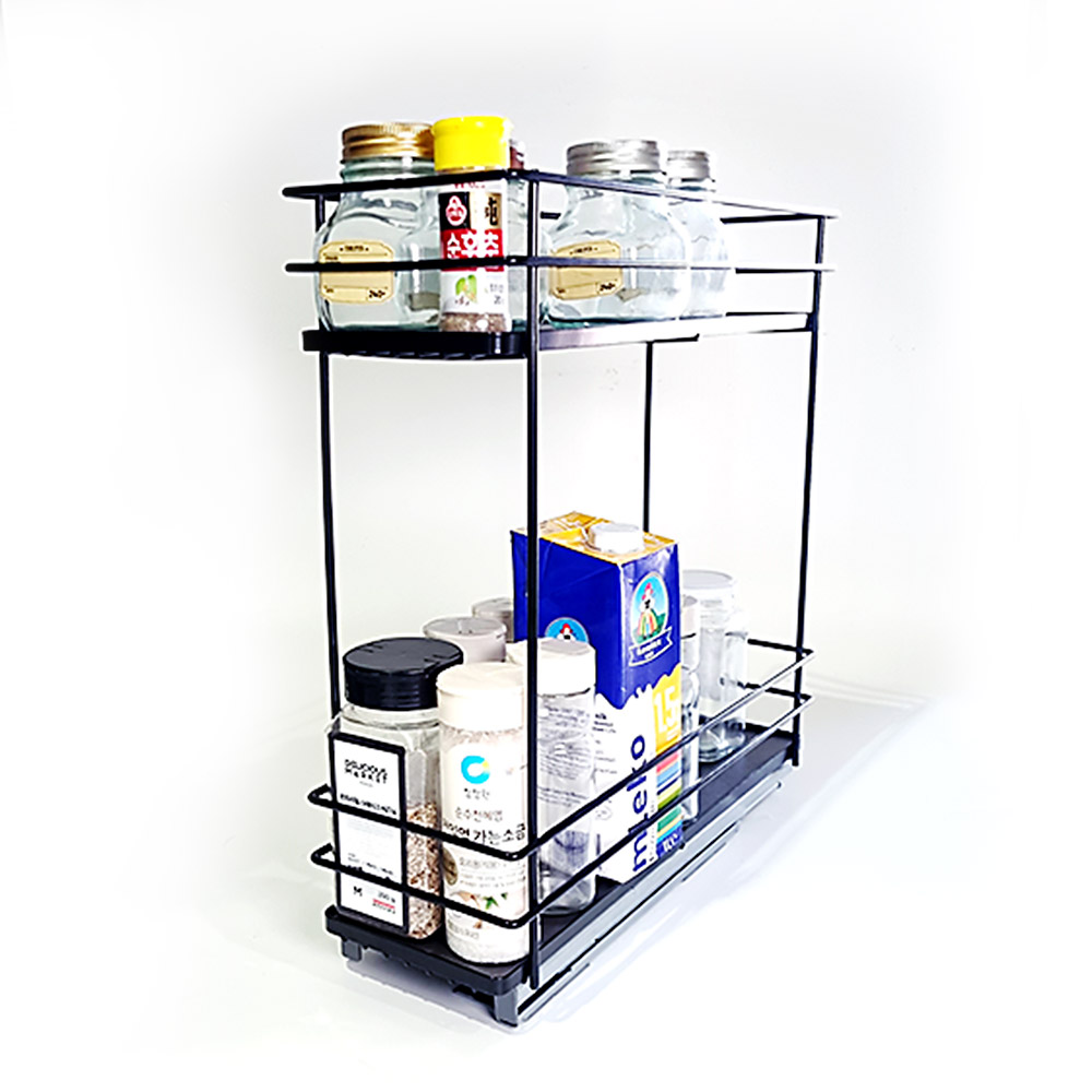 후앤리빙 슬라이딩 레일 선반 씽크대 댐퍼 2단 하부장 정리 36,900원