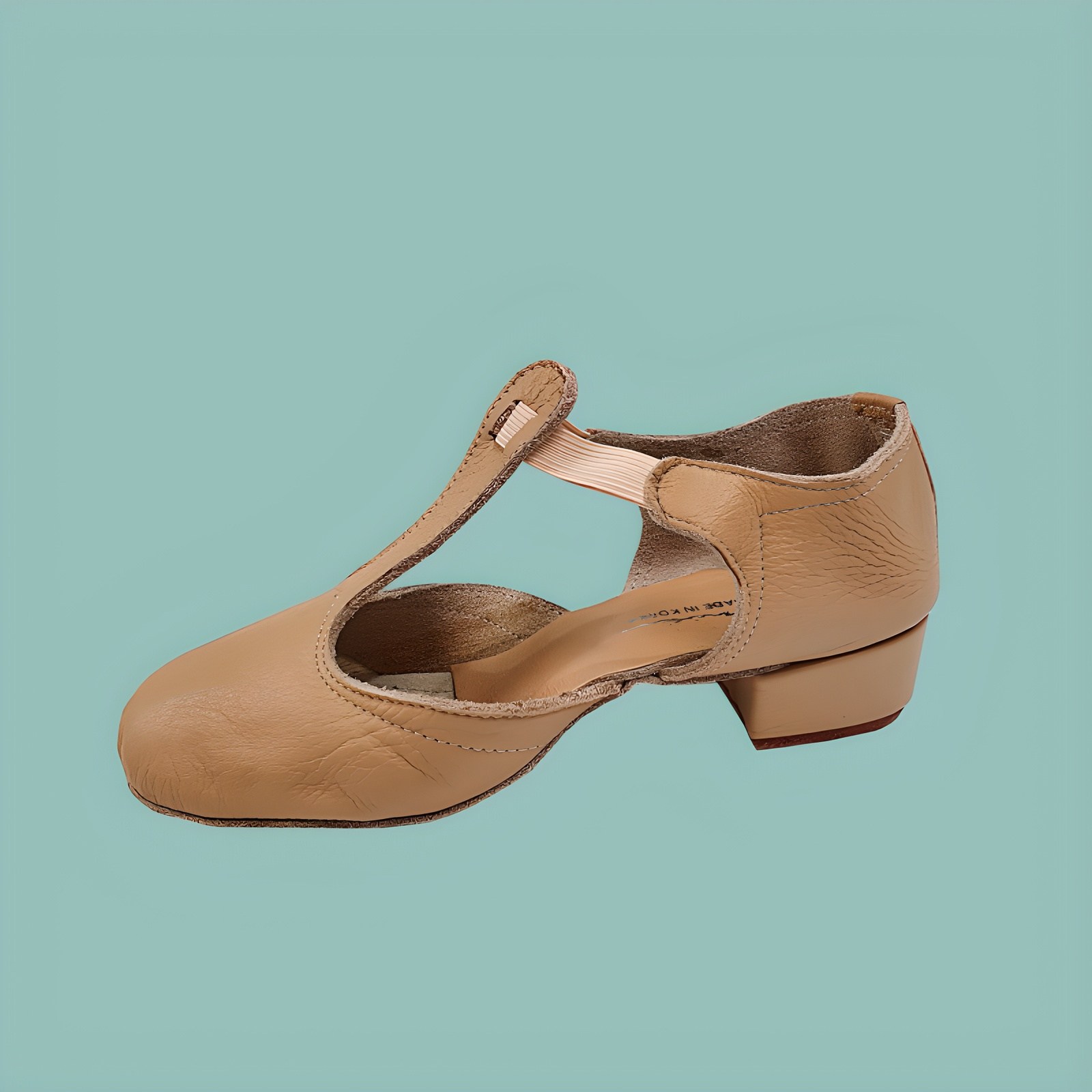 댄스몰 성인 댄스 티칭슈즈 강사화 오리지널 천연가죽 발레 티칭화, 240, 살색 60,000원