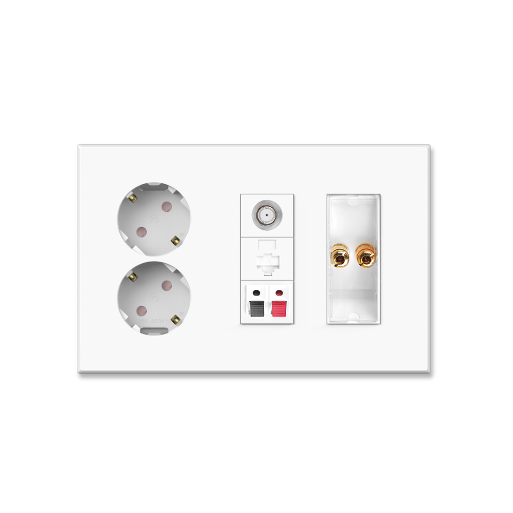 틸인스 Ti1 통합수구 콘센트 2구+CATV 1방/2방+RJ45(8P) 1구+스피커잭 1구+오디오잭 1구 국산 아크릴타입 21,110원