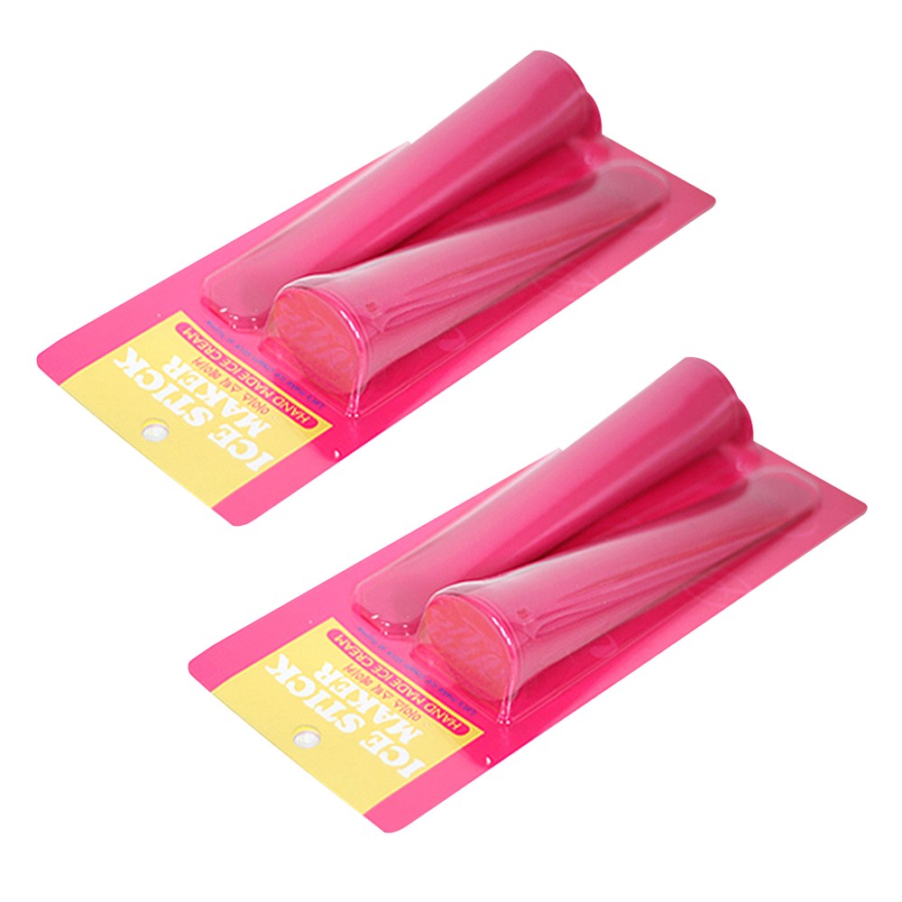 1+1 실리콘 아이스크림 메이커 아이스스틱 만들기 얼음틀 샤베트 아이스크림틀, 4개, 핑크 9,900원