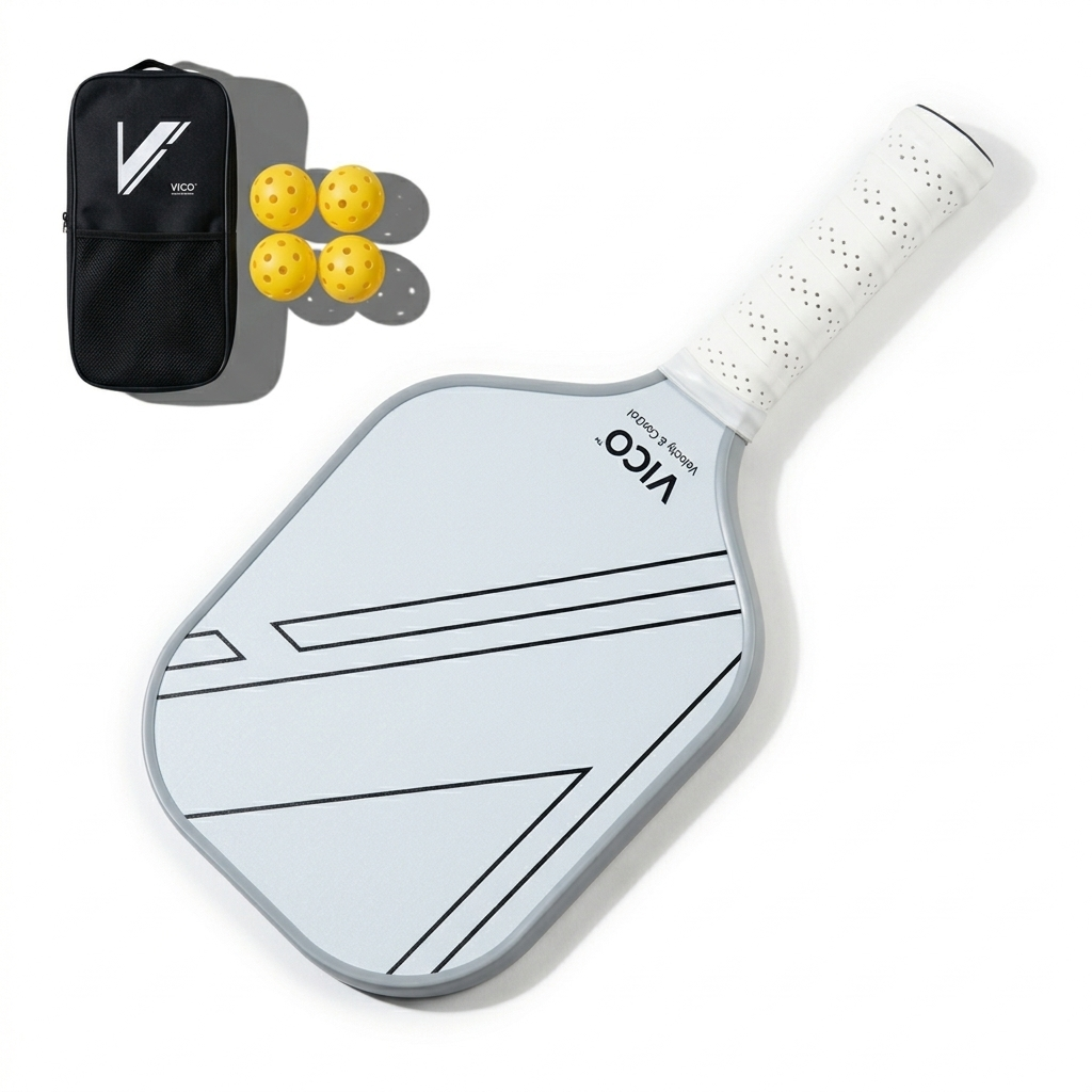 비코 피클볼 패들 T700 카본 피클볼 라켓 가방 볼4개 세트 동호인 선수용 중상급자용, 1세트, 카본 화이트 49,800원