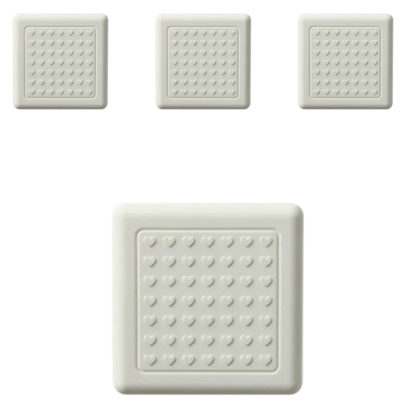 올하이 의자 가구 부착형 PVC 실리콘 소음 미끄럼방지 의자발패드 화이트 사각형 6,300원