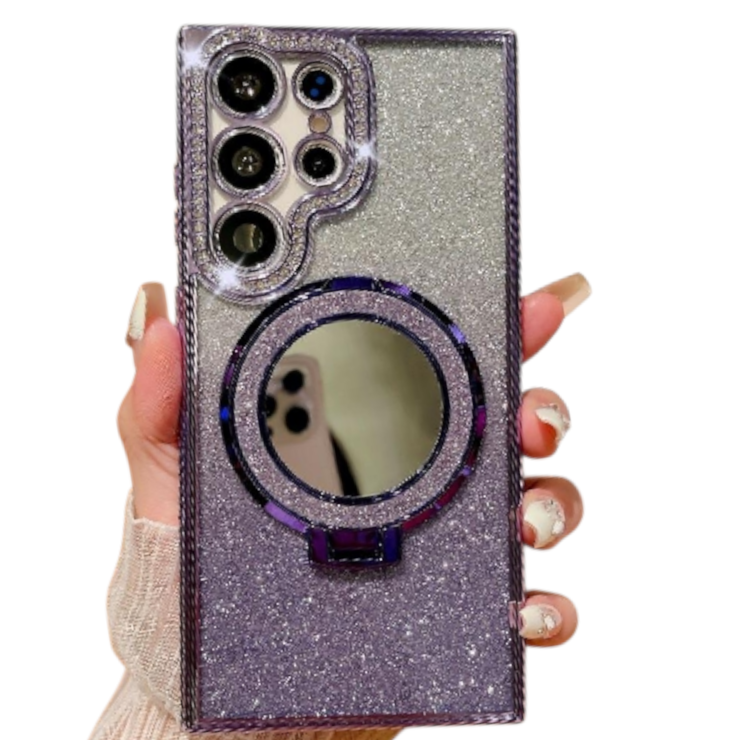 럭스폰 갤럭시 그라데이션 히든 브래킷 미러 케이스 - 글리터 필름 18,400원