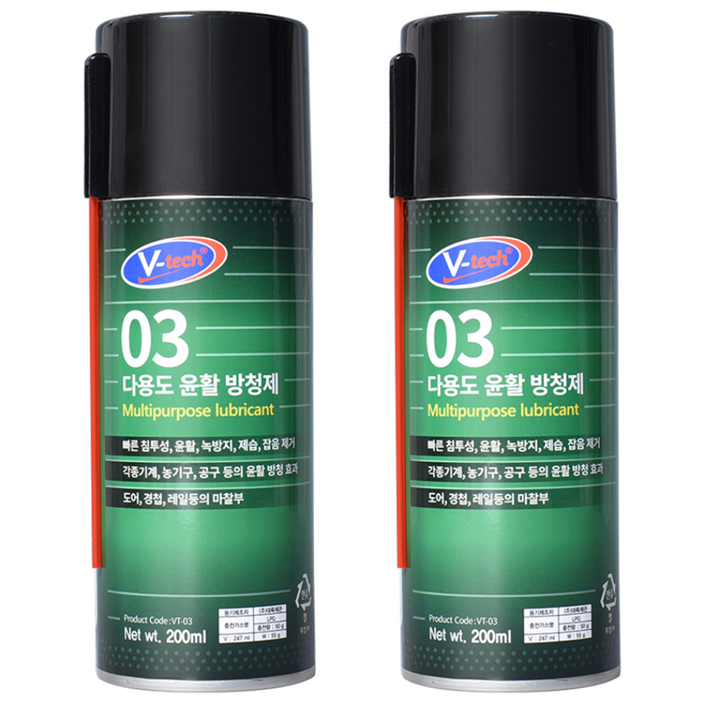 Vtech 다용도 윤활방청제 스프레이, 2개, 현재가 5,440원