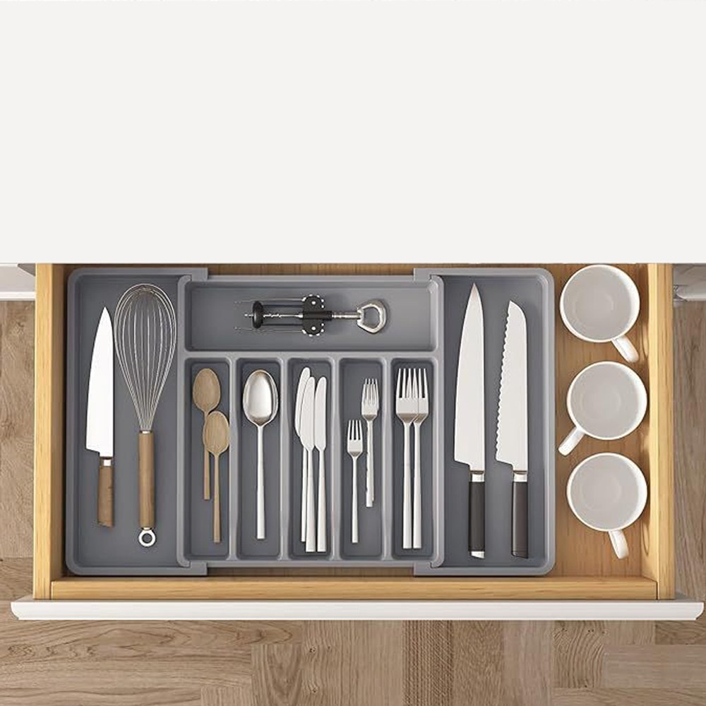 벨지안 수저 정리 트레이 길이조절, 1개, Gray 12,000원