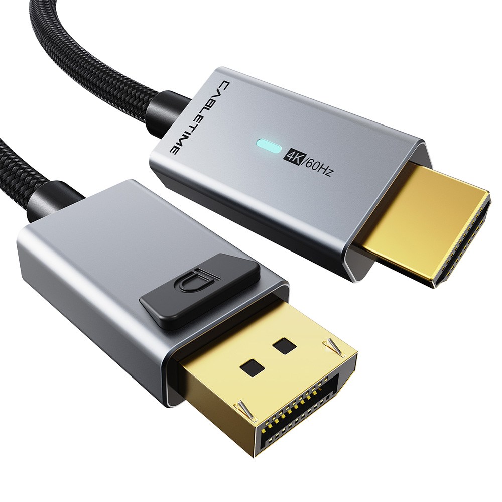 케이블타임 직조 4K 60Hz DP to HDMI 미러링 케이블 19,900원