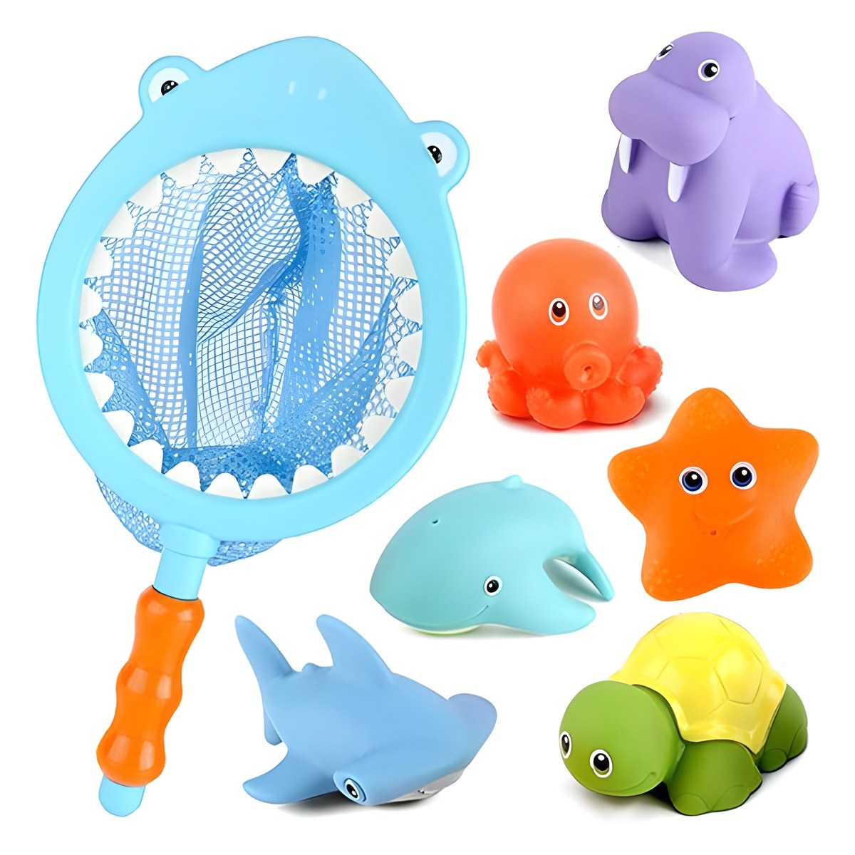 레츠토이 상어와 바다친구들 목욕놀이완구 7종 세트, 혼합색상, 1세트 8,900원