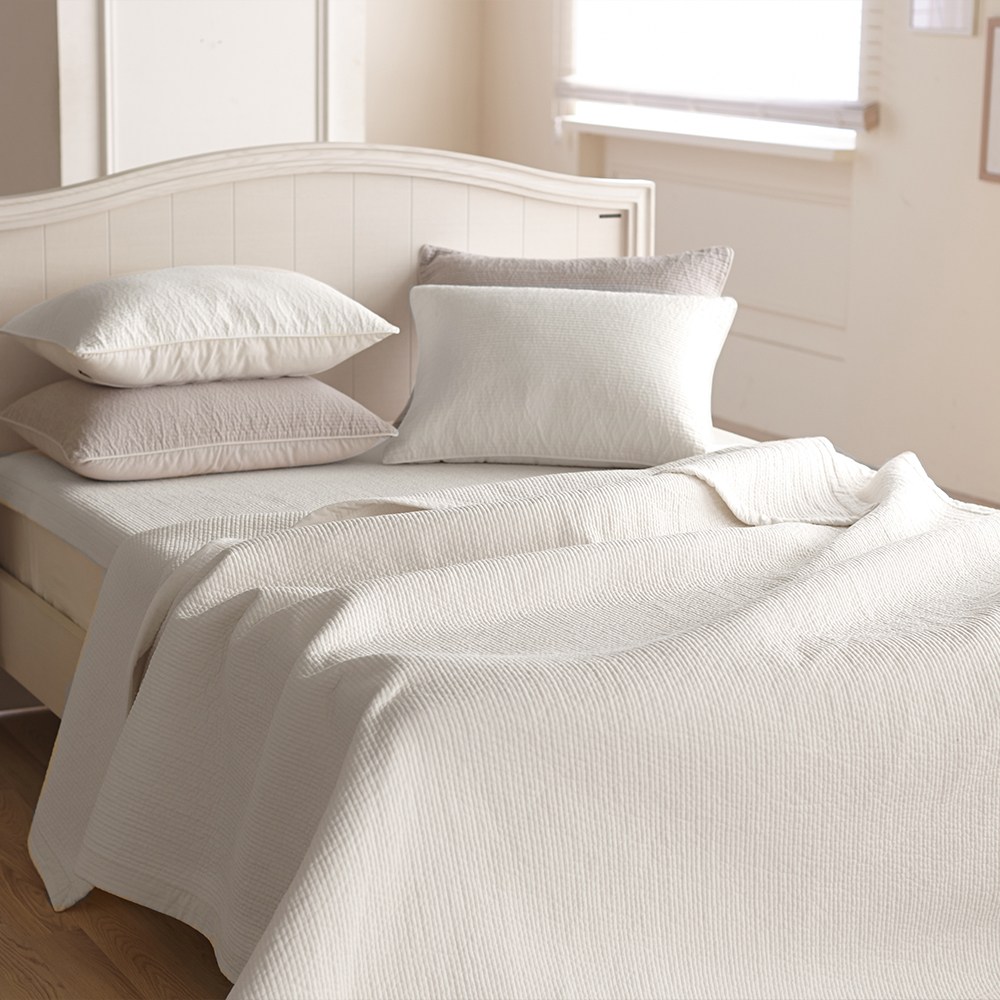 정온침장 오가닉 피그먼트 순면 60수 줄누비 사계절 침대 패드 SS 49,000원