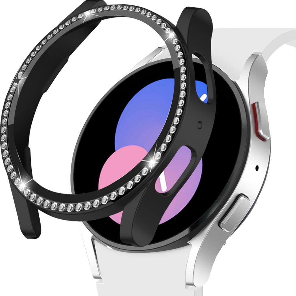 이츠라이프 갤럭시워치 큐빅 강화유리 풀커버 케이스 44mm, 블랙, 1개 4,900원