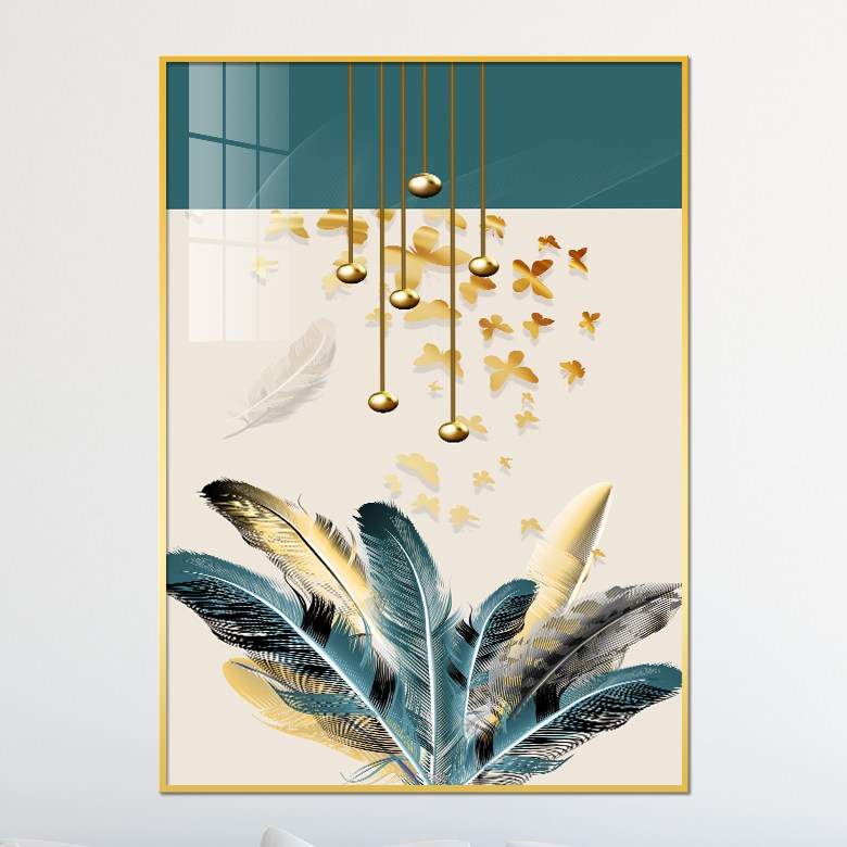 아트블루 행운을 가져다 주는 풍수 북유럽풍 기하학 깃털 인테리어 소품 그림 액자, 5_기하학 깃털_F 78,900원