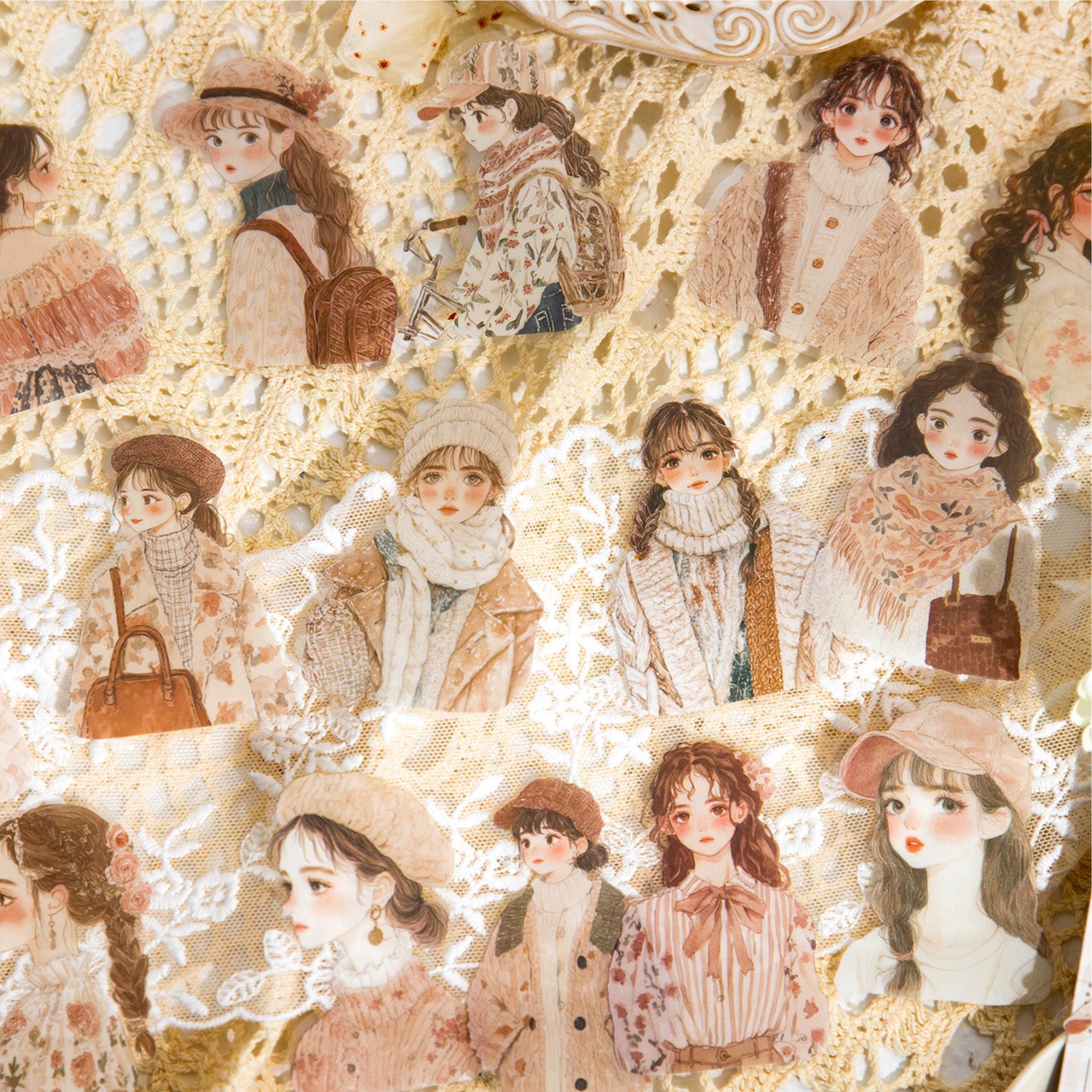 올리브파티 심쿵소녀 시리즈 감성 빈티지 인물 소녀 다꾸 스티커 30p 세트, 6개, NO1+NO2+NO3+NO4+NO5+NO6 24,000원