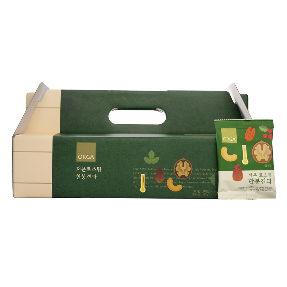 올가홀푸드 저온 로스팅 한봉견과 30p 세트 600g 22,860원