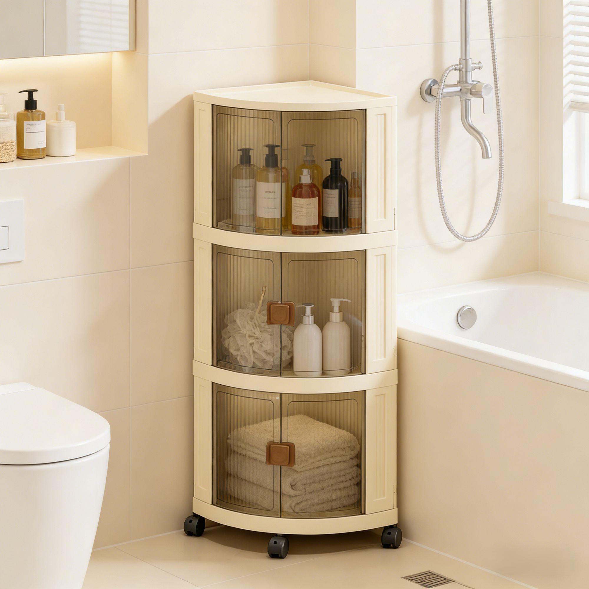 주혜 자물쇠 먼지방지 수납장 욕실 주방 코너 정리함 49,900원