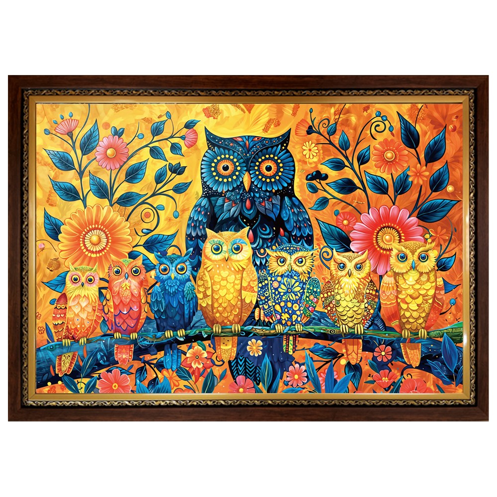1000피스 직소퍼즐 꽃피는 정원의 부엉이 (액자옵션선택) LP10-1003, 1개, 퍼즐+그레이스월넛 직소퍼즐액자포함, 1000피스 38,000원