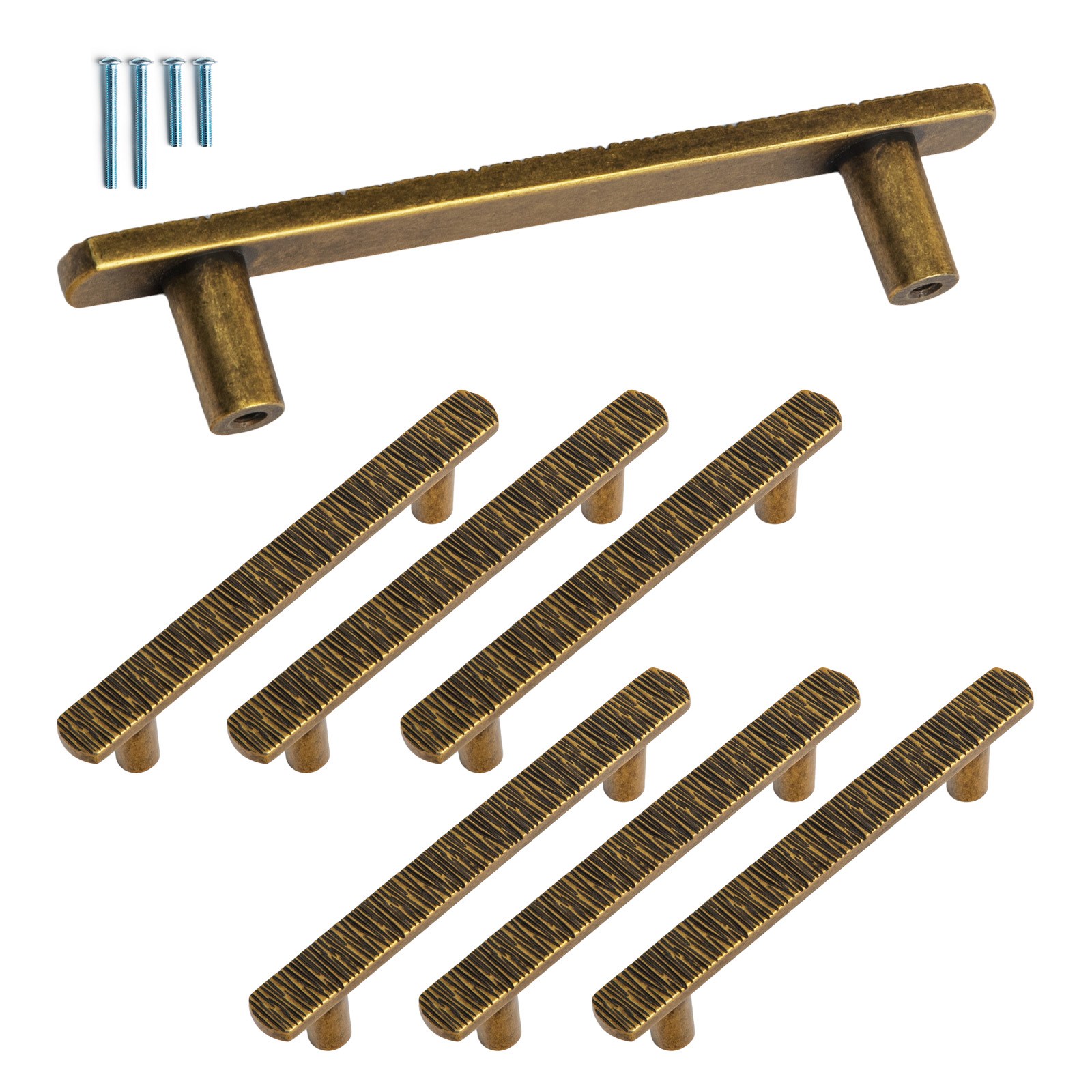 Goo-Ki 가구손잡이 서랍 문고리 서랍장 손잡이 고급 가구 손잡이, 6개, GT-앤티크 황동 42,800원