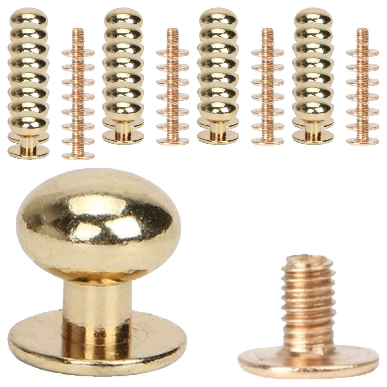 코히모 가죽공예 부자재 여밈용 솔트레지 10mm 50p + 나사 50p 세트 5W0654, 1세트, 골드 11,400원