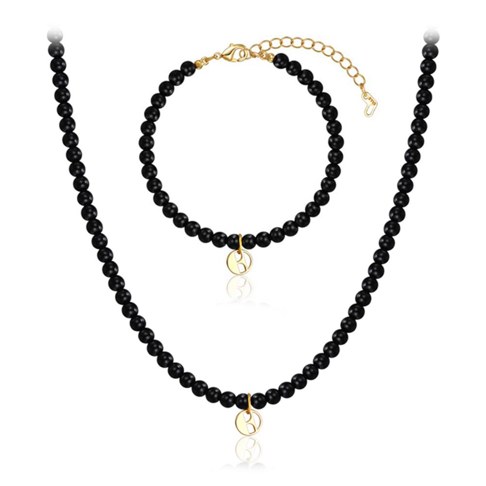 엘르 주얼리 시그니처 천연 오닉스 목걸이 팔찌 세트 EL2SET235 + 케이스세트 157,000원