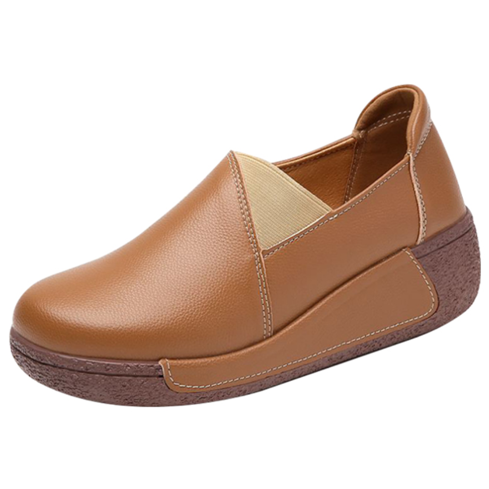 피카소 여성용 발편한 소가죽 키높이 경량 통굽 밴딩 슬립온 33,150원