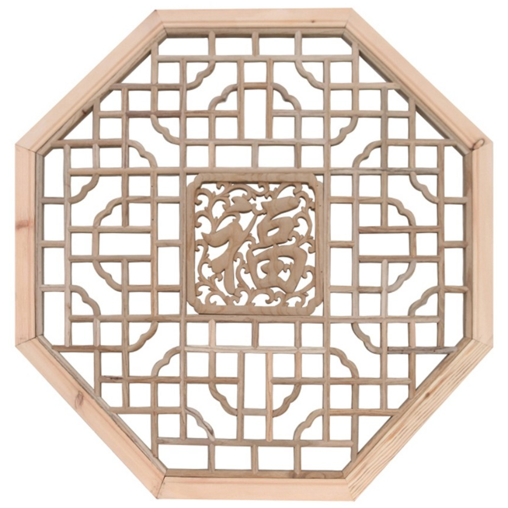 호가 통원목 고궁문살 팔각 원형 정사각 벽장식 전통장식, 통원목 고궁문살 80x80_팔각 85,900원