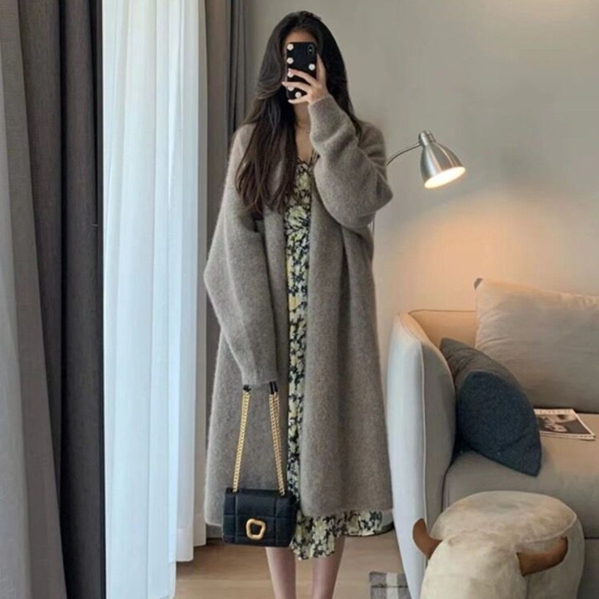 NEW 가겨울 롱면가디건 여성가디건 니트가디건 소프트 벨로아원단 키작녀 쇼핑몰/가디건코디/간절기가디건 20,990원