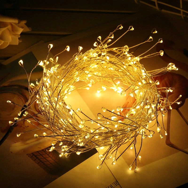 지아이비 LED 폭죽 와이어 200구 USB+리모컨 크리스마스전구 트리전구 파티 캠핑전구, 1개 14,900원