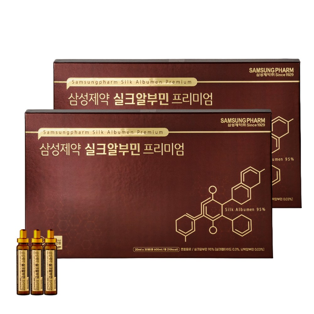 삼성제약 실크알부민 95% 프리미엄 쇼핑백증정 마시는 알부민 영양제 비타민, 60개, 20ml 82,900원