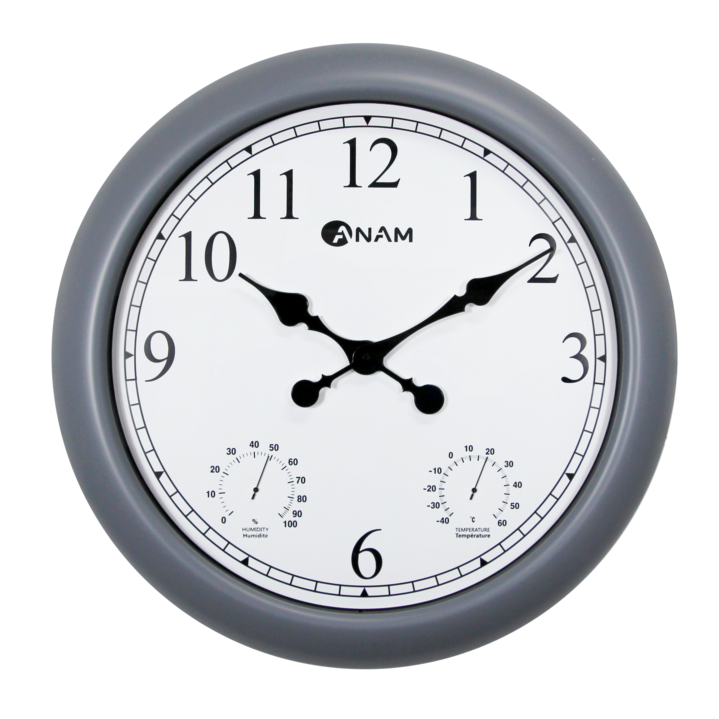 [아남시계] 아날로그 무소음 벽시계 3009 방수 욕실 수영장 정원 야외용 초대형 62cm, 그레이 74,000원