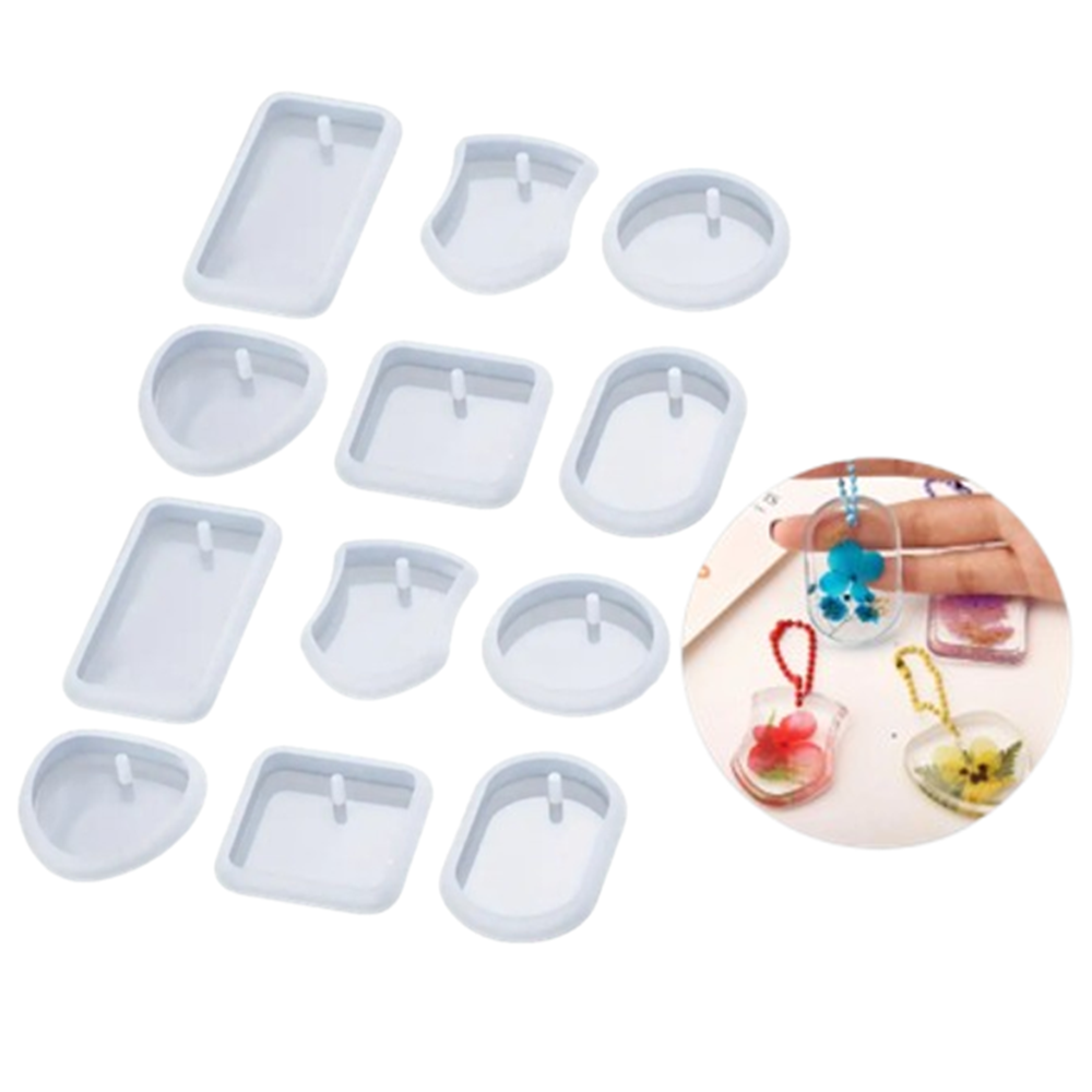 레진 실리콘 몰드 원형 아트 키링 12p 세트 6,800원