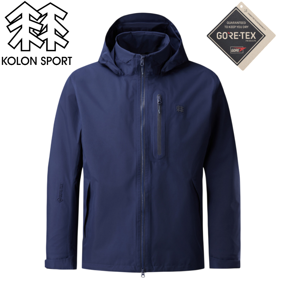 [백화점발송] 코오롱스포츠 남성 봄가을 간절기 방수자켓 네이비 고어텍스 2L 등산 캠핑 트레킹 산책 낚시 308,100원