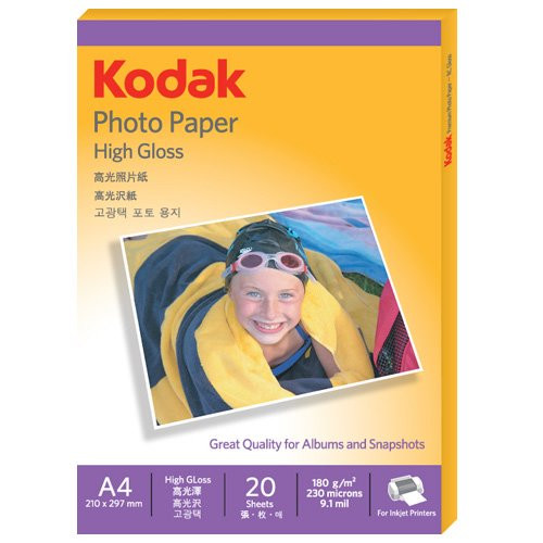 코닥 고광택 포토 용지 180g A4 20매 / 잉크젯 전용 / 인화지 / 사진인화지 / 사진용지 6,730원
