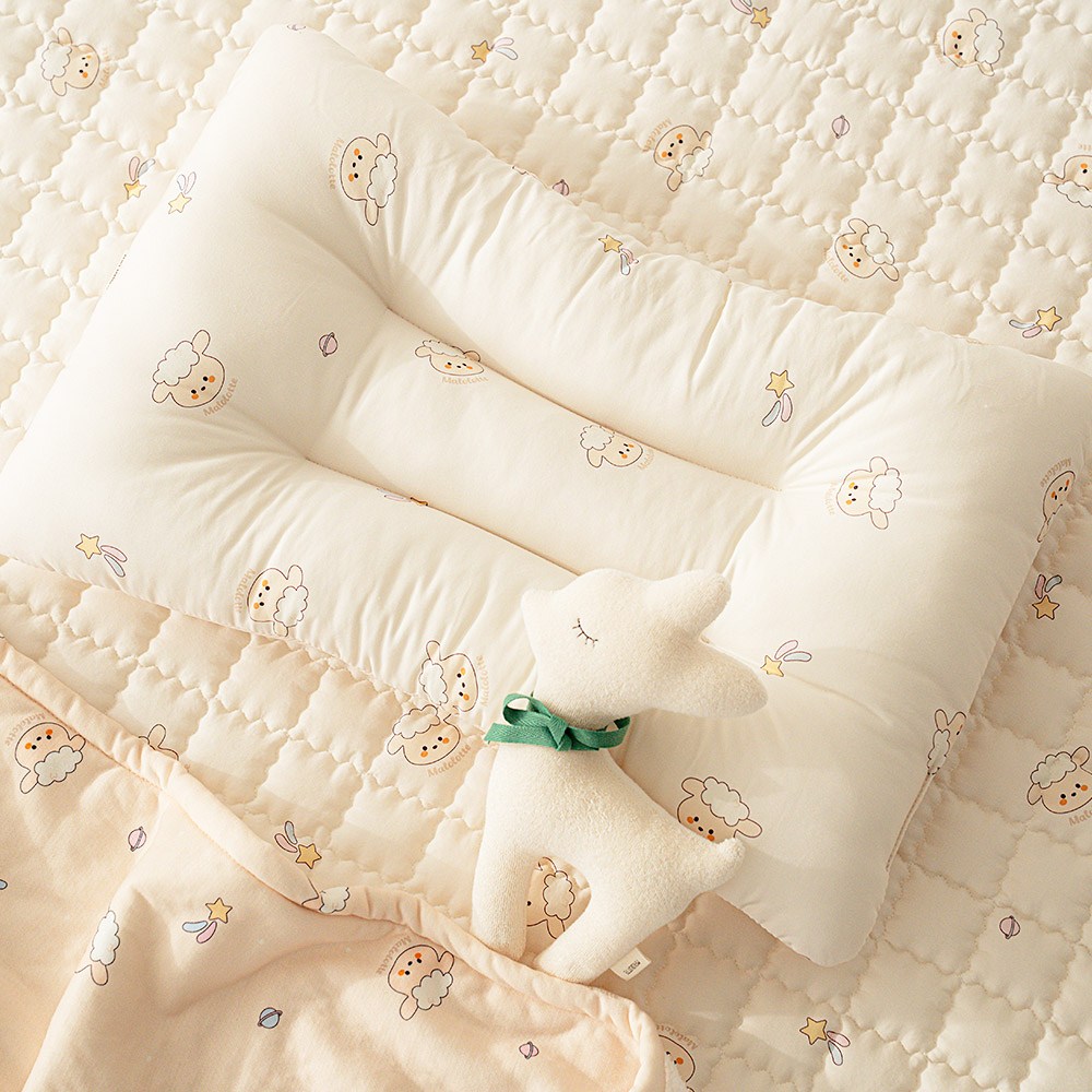 마롤로뜨 어린이 경추베개 모달 면 빨아쓰는 일체형 주니어 여성 아기 키즈 베개, 아이보리 양양이, 1개 15,000원