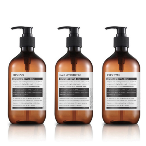 알루이 욕실 디스펜서 공병 500ml 3종 세트, 갈색병 3종세트, 3개 9,900원