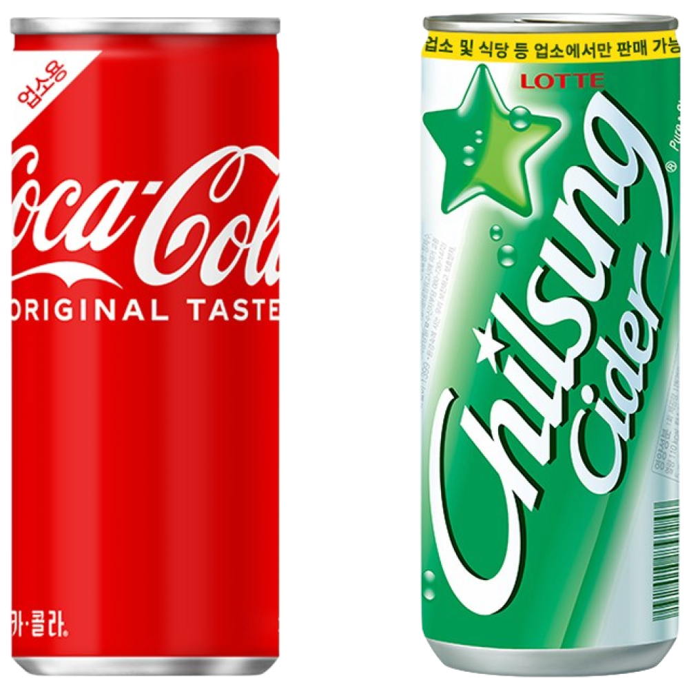 코카콜라 칠성사이다 2종 60캔 세트, 60개, 245ml 48,500원