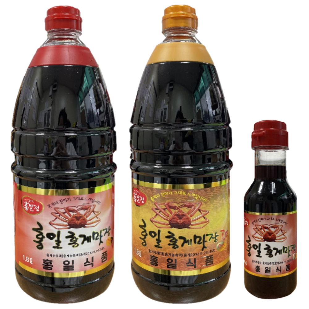 홍일점 홍게 맛장 소스 1800ml + 홍게 맛장 소스 골드 1800ml + 홍게 맛장 소스 200ml 34,300원
