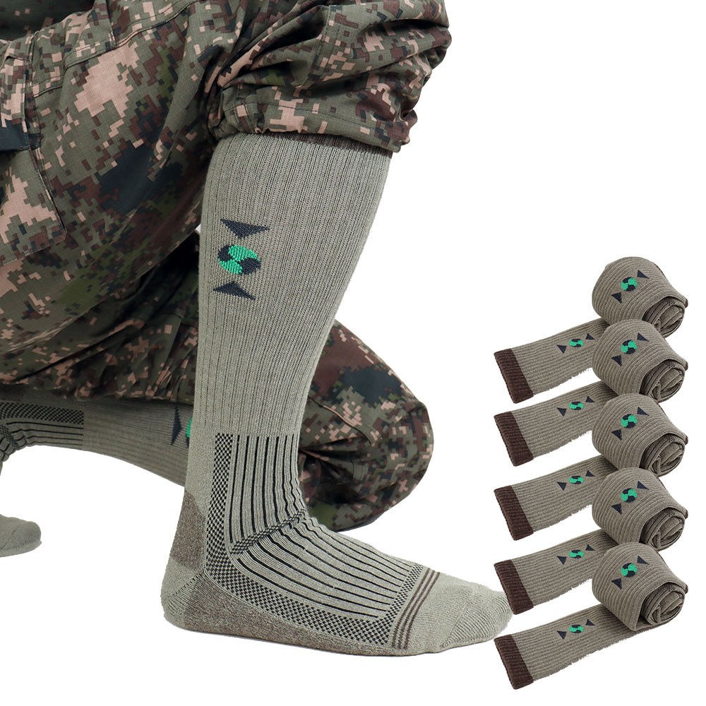 군용 양말 갈색 긴사이즈 5켤레 겨울 동계 방한 종아리 군인 군대양말 20,900원