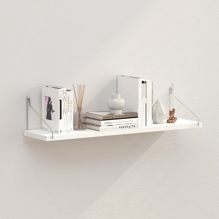 무타공 프리미엄 인테리어 벽걸이 선반 우드, 1단, 화이트 26,200원